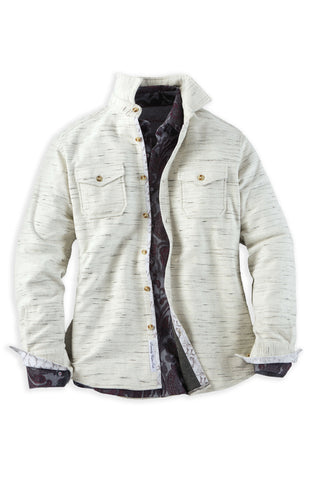 Robert Graham Long Sleeve Burstead Varigated 2 Pocket Knit Shirt Jacket