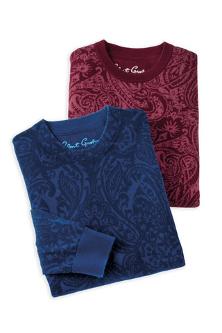 Robert Graham Long Sleeve Vomano Paisley Crew Sweater