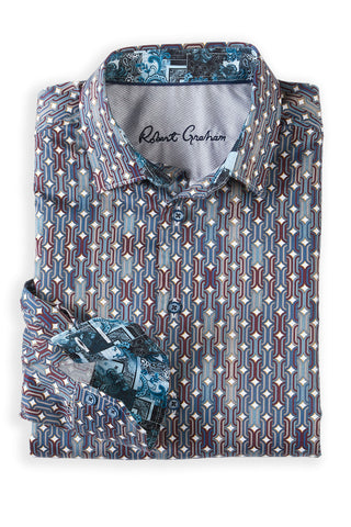Robert Graham Long Sleeve Missing Link Chain Shirt