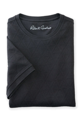 Robert Graham Short Sleeve Baslow Diamond Jacquard Crew Tee