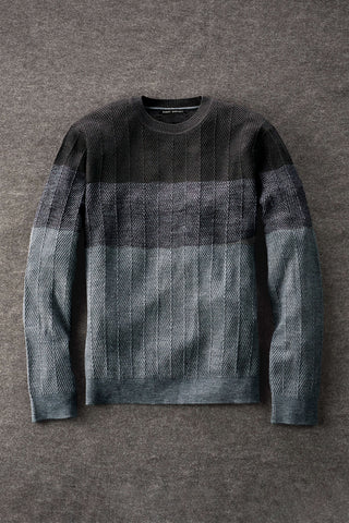Robert Barakett Marchetti Herringbone Crew Sweater