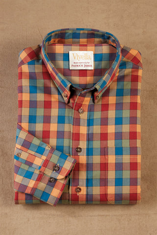Patrick James Viyella Long Sleeve Box Check Shirt