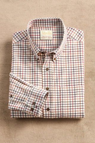 Patrick James Viyella Long Sleeve Tattersall Shirt
