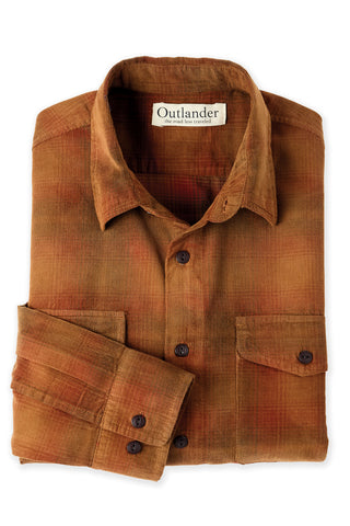 Outlander Long Sleeve Jeremiah Baby Corduroy Vintage Plaid Shirt