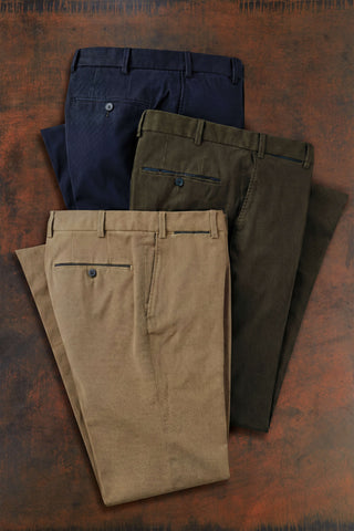 Hiltl Flat Front Peach Twill Pant