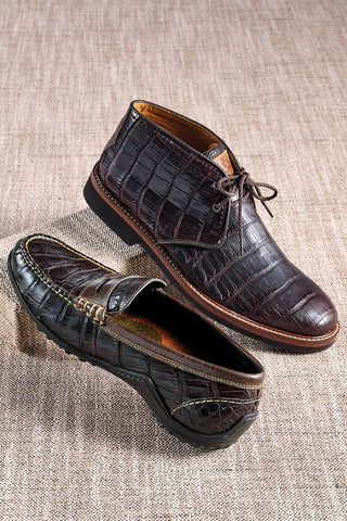 Martin Dingman Crocodile Bit Loafer