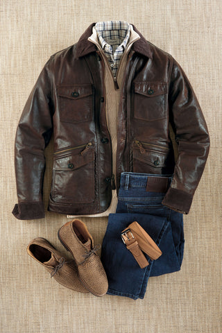 Outlander Leather 4 Pocket Barn Coat