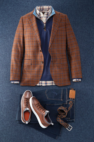 Patrick James Check 2 Button Sport Coat