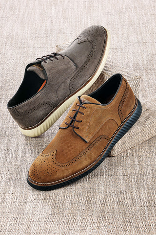 Martin Dingman Countryaire Suede Wingtip Shoe