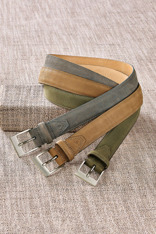 Martin Dingman Royal Pebble Grain Leather Belt