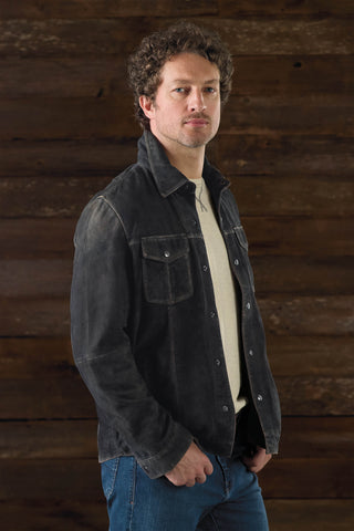 Patrick James Suede 2 Snap Flap Pockets Shirt Jacket