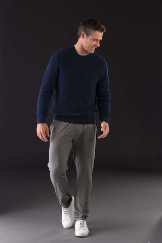 Bugatchi Double Collar Crewneck Sweater