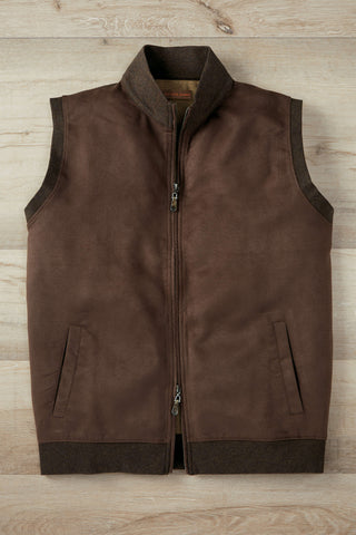 Patrick James Faux Suede Zip Vest