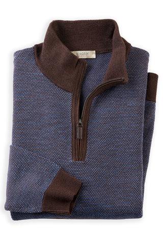 Hagen Long Sleeve The Bird Rock 1/4 Zip Sweater