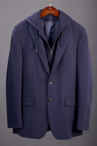 Robert Graham Voyager Knit Zip Out Bib Sport Coat - Navy