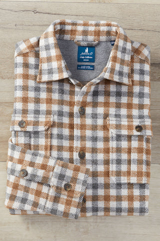 Johnnie-O Long Sleeve Cabin Check Flannel Shirt