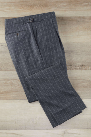 Reserve Pleated Flannel Stripe Pant