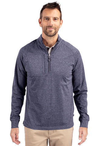 Cutter & Buck Adapt Heather Quarter Zip Pullover
