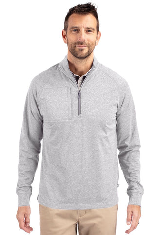 Cutter & Buck Adapt Heather Quarter Zip Pullover