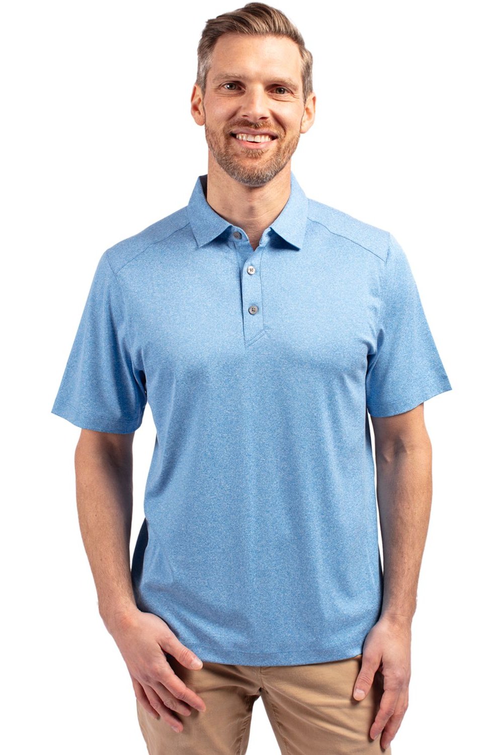 Cutter & Buck Short Sleeve Forge Stretch Heathered Polo – Patrick James