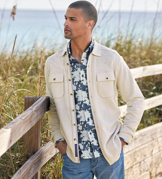 Robert Graham Brunner Waffle Knit Overshirt