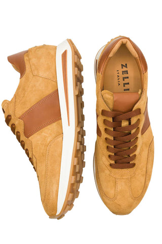 Zelli Roxi Italian Suede and Calfskin Sneaker