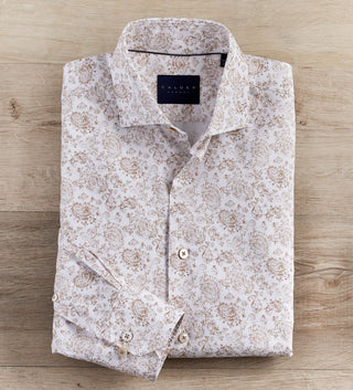 Calder Carmel Linking Paisley Long Sleeve Shirt