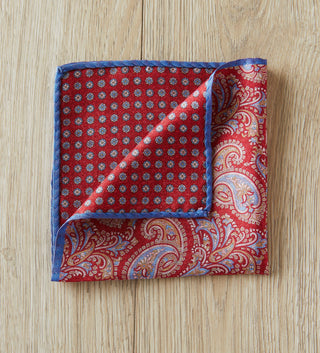 Patrick James Paisley Medallion Reverse Pocket Square