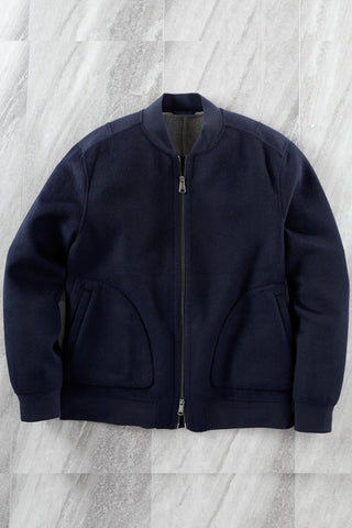 Bugatchi Bonded Wool Blend Baseball Jacket
