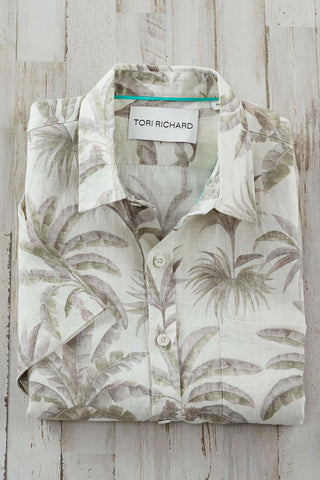 Tori Richard Short Sleeve Solara Slub Linen Camp Shirt