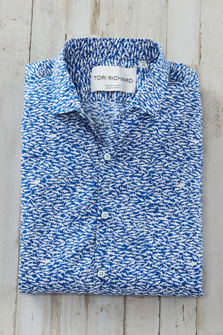 Tori Richard Short Sleeve Shark Tank Lawn Camp Shirt