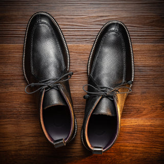 48-595-BLK CAMPO HIGH Deerskin Chukka Boot, Black