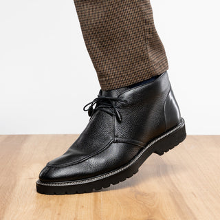 48-595-BLK CAMPO HIGH Deerskin Chukka Boot, Black