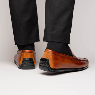 MONZA Hand Burnished Italian Calfskin Driving Loafers