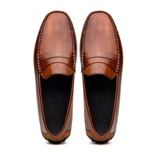 MONZA Hand Burnished Italian Calfskin Driving Loafers
