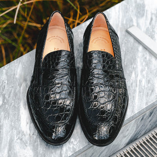 ROMA Crocodile Penny Loafer
