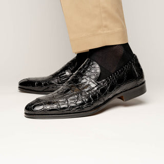 ROMA Crocodile Penny Loafer