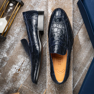 ROMA Crocodile Penny Loafer