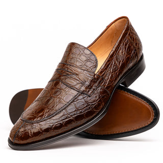 ROMA Crocodile Penny Loafer