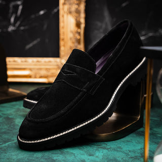 ROMA Italian Suede Penny Loafers