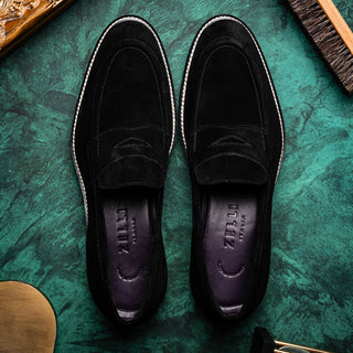 ROMA Italian Suede Penny Loafers