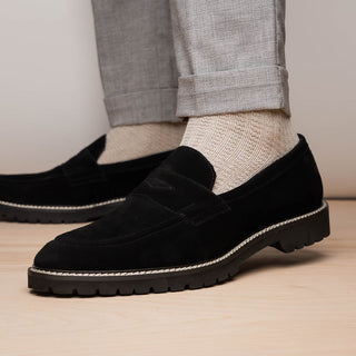 ROMA Italian Suede Penny Loafers