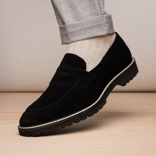 ROMA Italian Suede Penny Loafers