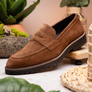 ROMA Italian Suede Penny Loafers