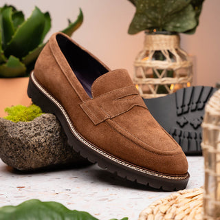 ROMA Italian Suede Penny Loafers
