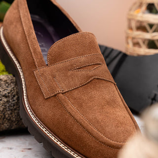 ROMA Italian Suede Penny Loafers