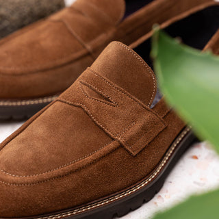 ROMA Italian Suede Penny Loafers