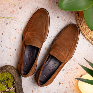 ROMA Italian Suede Penny Loafers