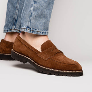 ROMA Italian Suede Penny Loafers