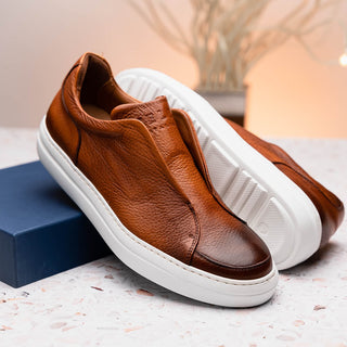 SPETTACOLARE Italian Pebble Grain Calfskin Sneakers